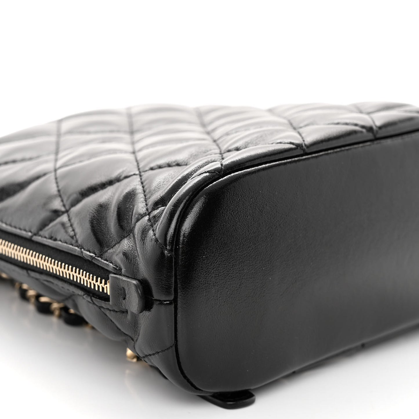 Shiny Calfskin My Pocket Backpack Black