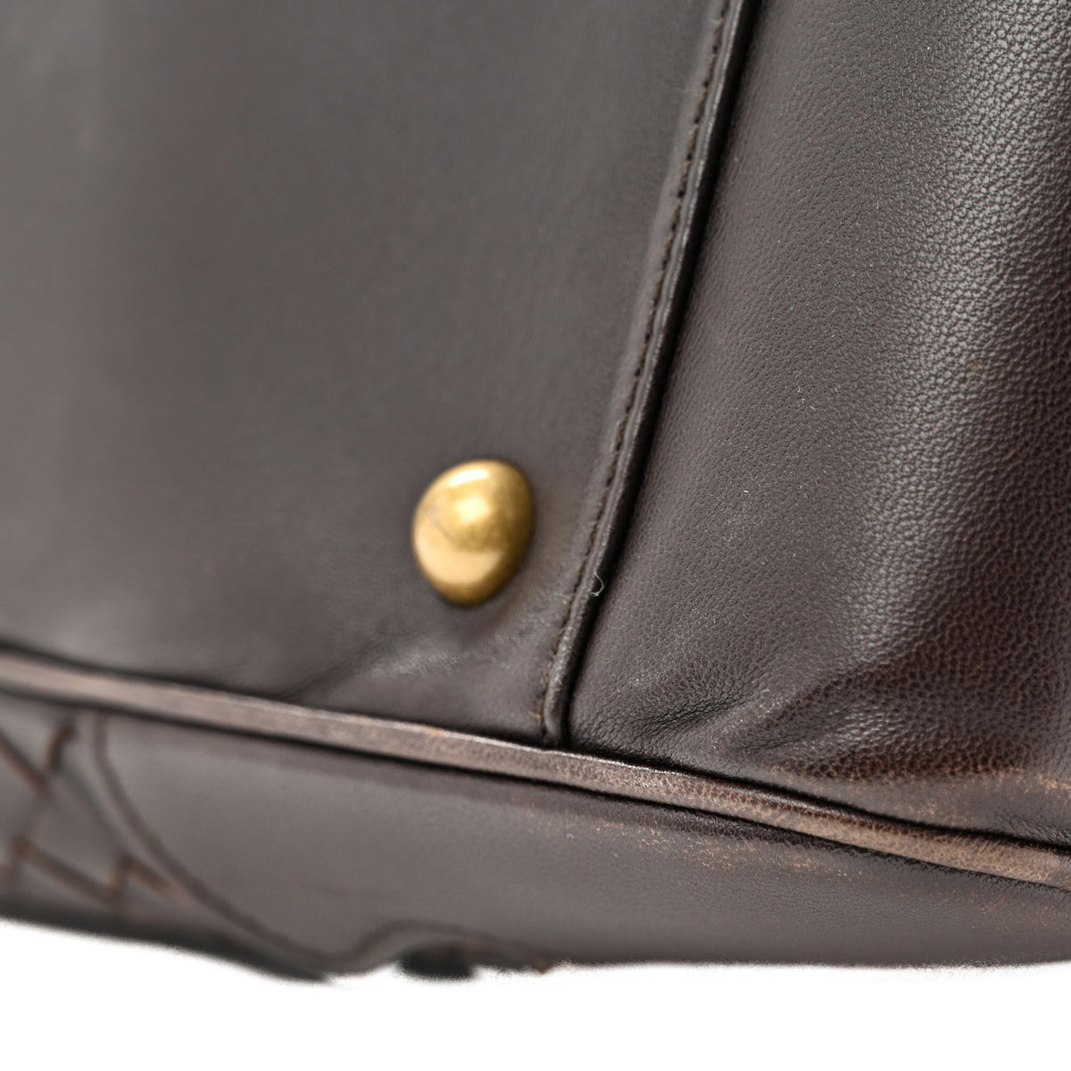 Nappa Intrecciato Shoulder Bag Moro