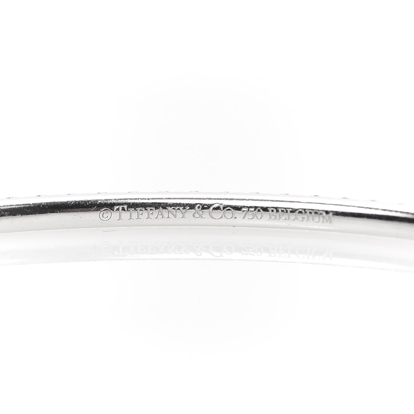 18K White Gold Diamond Metro Bangle Bracelet