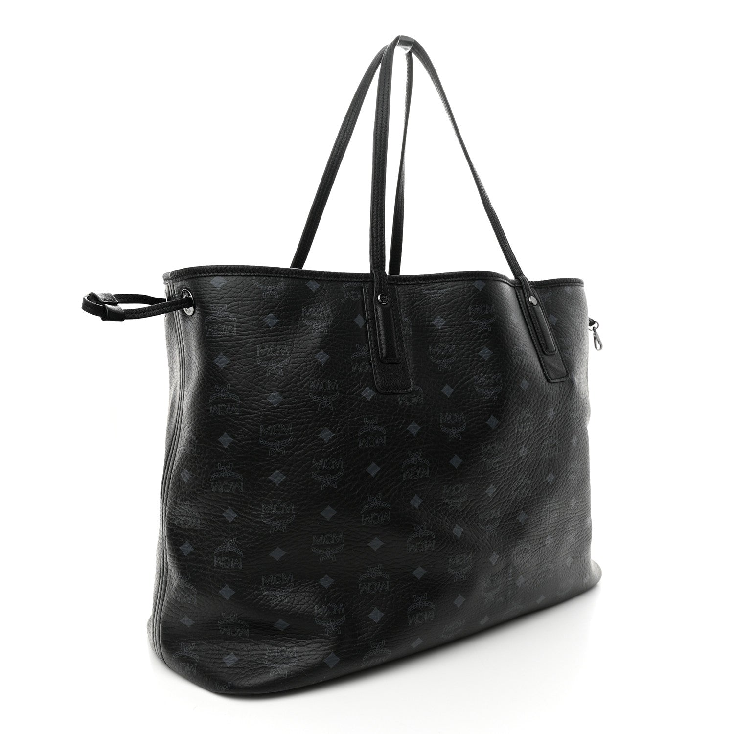 MCM Visetos Large Liz Reversible Shopper Tote Black 4 of 16