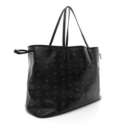 MCM Visetos Large Liz Reversible Shopper Tote Black 4 of 16