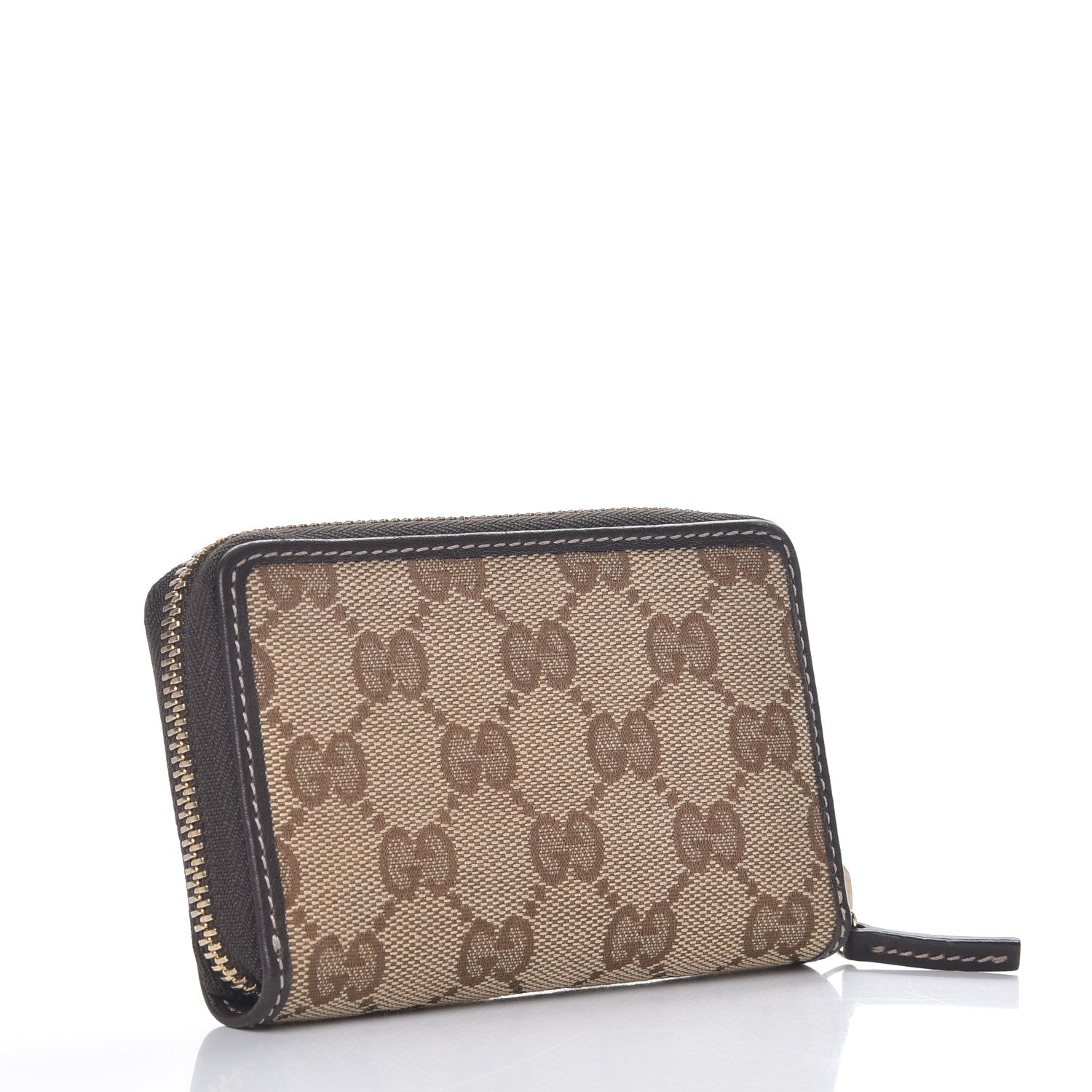 Gucci Monogram Zip Around Card Case Brown 3 of 7