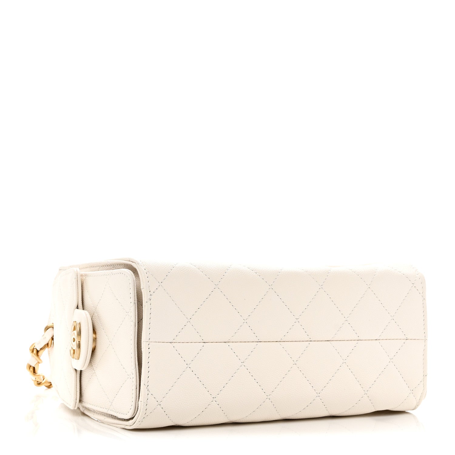 Chanel Caviar Quilted Mini Chanel 25 Handbag White 4 of 11
