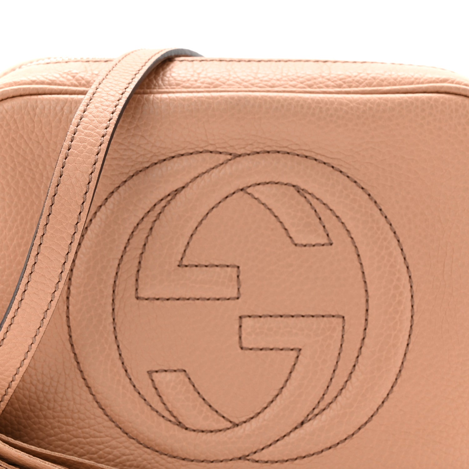 Gucci Pebbled Calfskin Small Soho Disco Bag Camelia 8 of 10