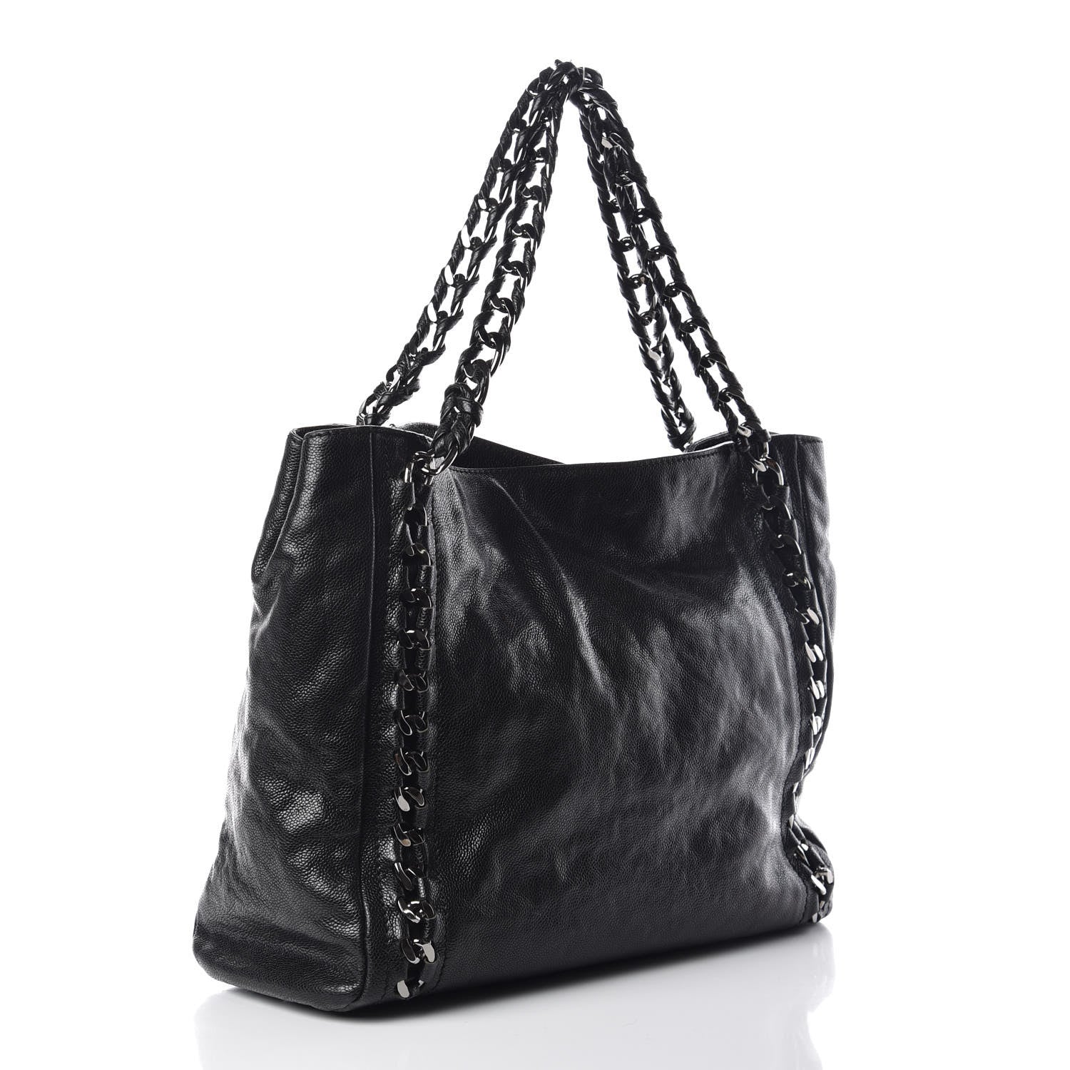 Chanel Glazed Caviar Modern Chain Tote Black 3 of 11