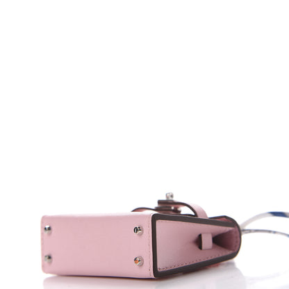 Hermes Tadelakt Mini Kelly Twilly Bag Charm Rose Sakura 6 of 11