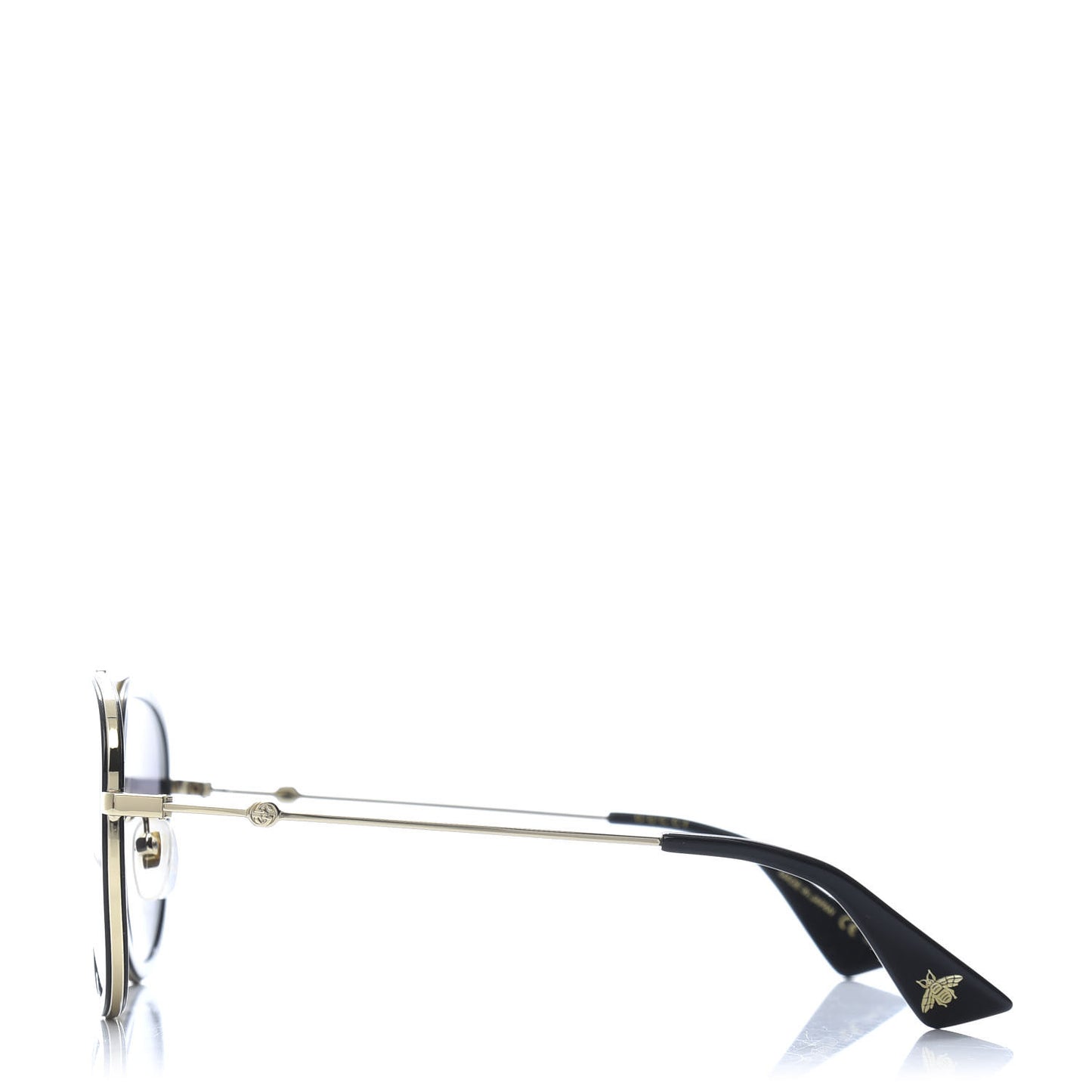 Aviator Sunglasses GG0062S Black Gold