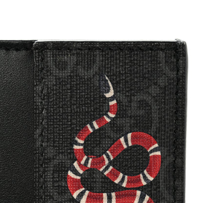 Gucci GG Supreme Monogram Kingsnake Card Case Black Grey 7 of 10