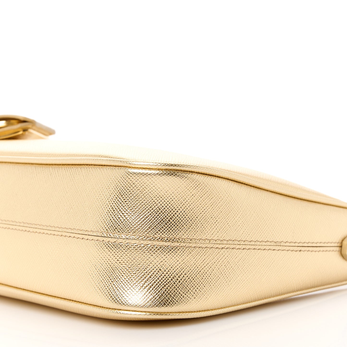 Saffiano Lux Mini Re-Edition Shoulder Bag Platino
