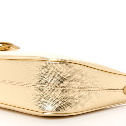 Prada Saffiano Lux Mini Re-Edition Shoulder Bag Platino 12 of 12