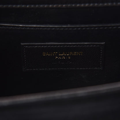 Saint Laurent Suede Small Classic Monogram Kate Tassel Satchel Black 6 of 21
