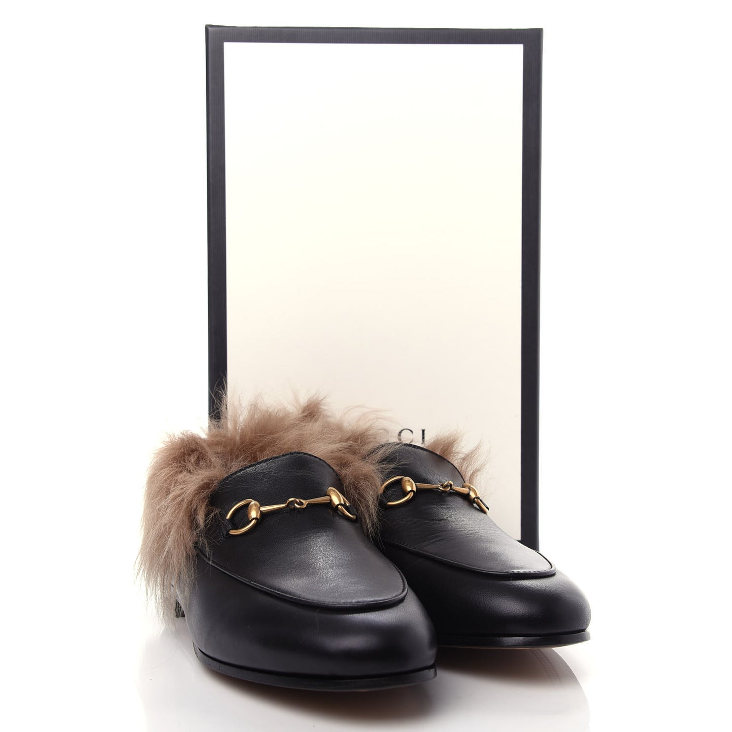 Malaga Kid Fur Womens Jordaan Loafers 38.5 Black Natural