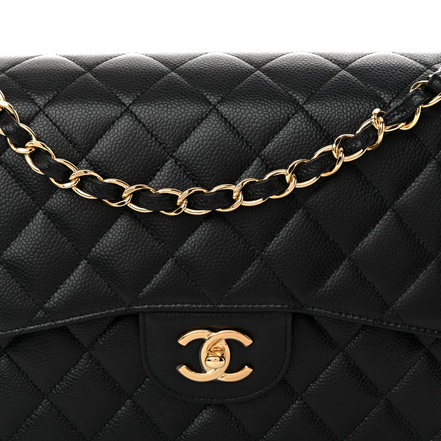 Chanel Caviar Quilted Jumbo Double Flap Black 8 of 11
