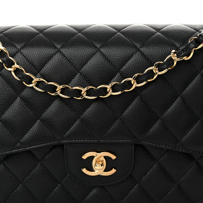 Chanel Caviar Quilted Jumbo Double Flap Black 8 of 11