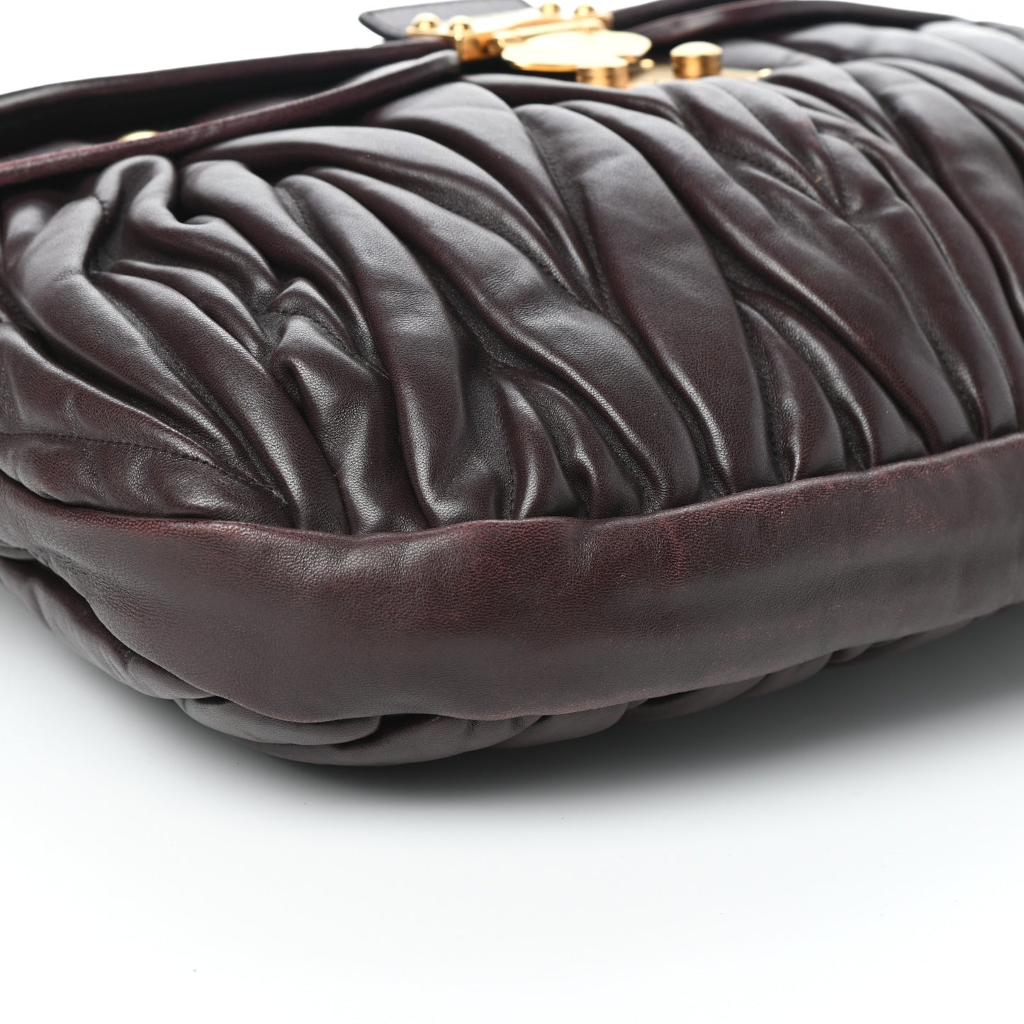 Nappa Matelasse Coffer Hobo Prugna