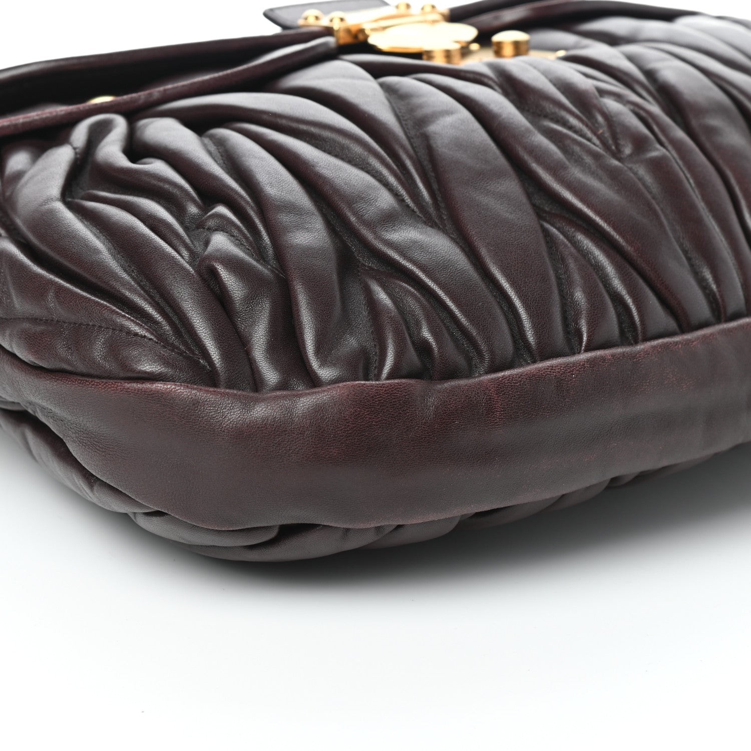 Miu Miu Nappa Matelasse Coffer Hobo Prugna 8 of 9