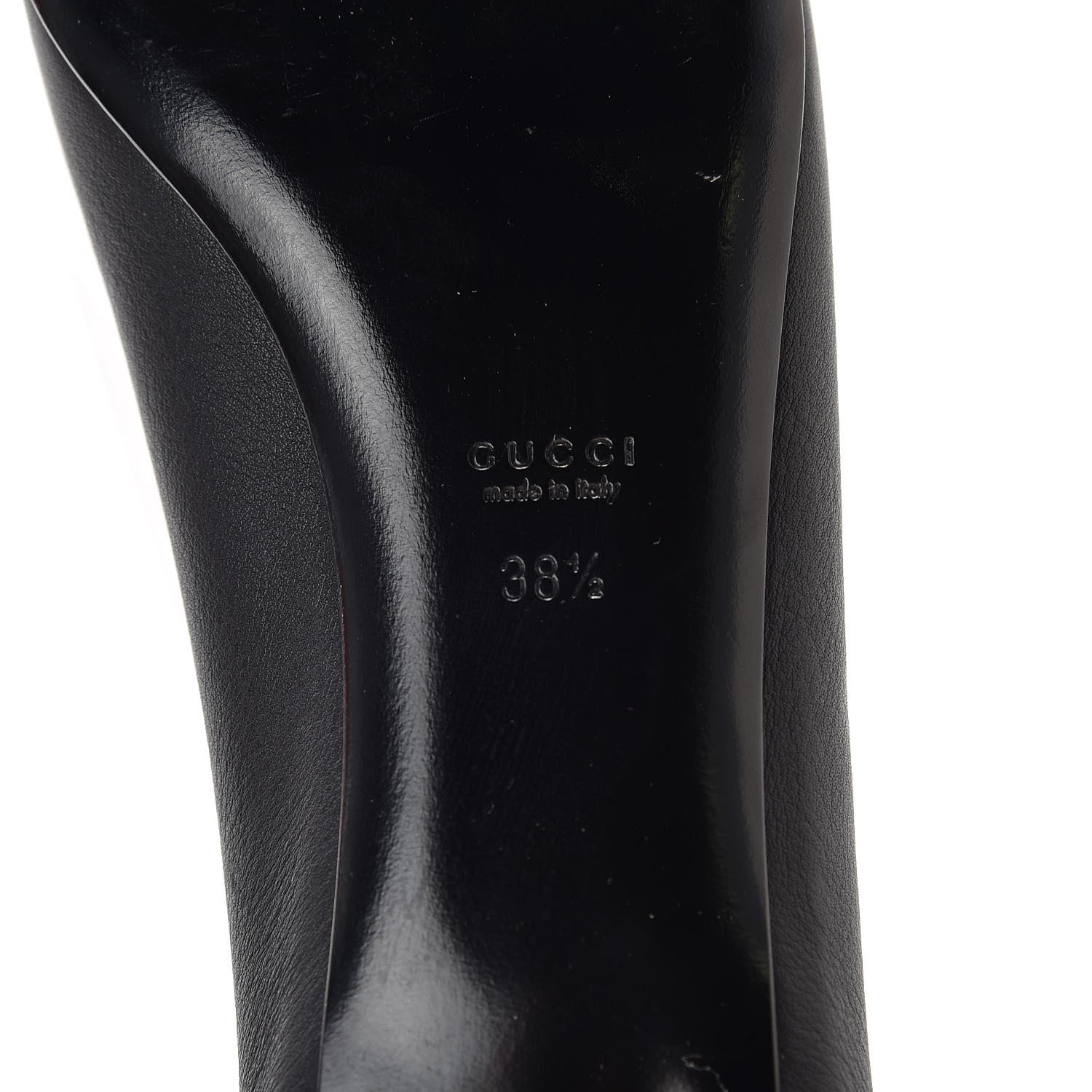 Gucci Calfskin Sachalin Ballerina Flats 38.5 Black 9 of 10