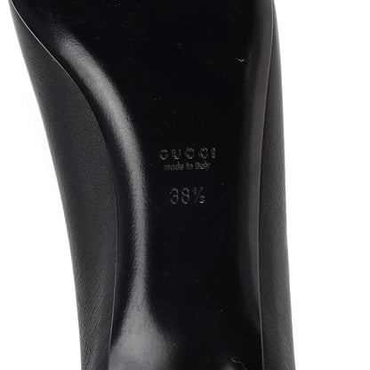 Gucci Calfskin Sachalin Ballerina Flats 38.5 Black 9 of 10