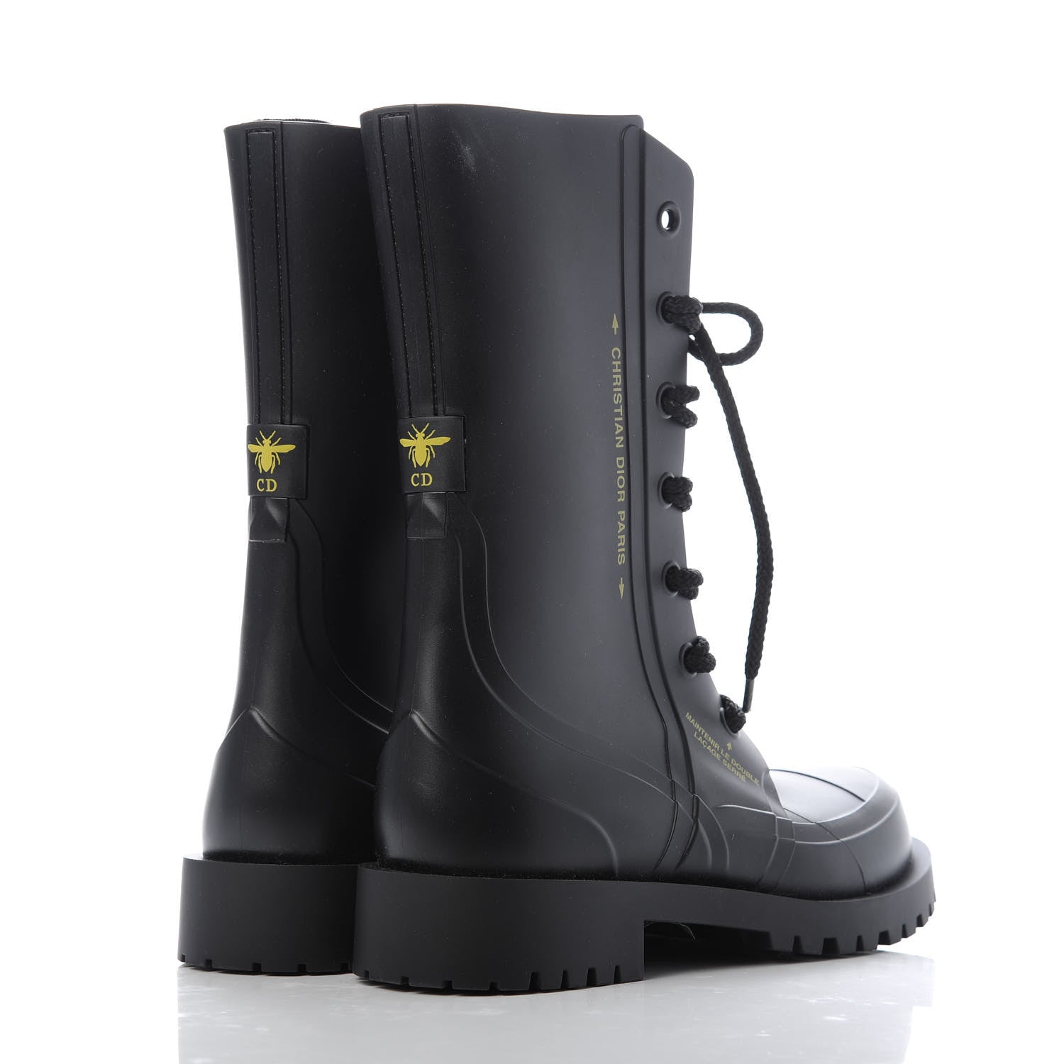 Christian Dior Rubber Diorcamp Low Boots 36 Black 4 of 8
