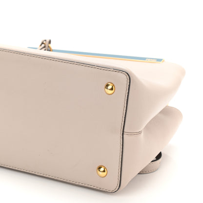 Fendi Vitello Dolce Century Petite 2Jours Tote Grigio Polvere Ciclamino 9 of 9