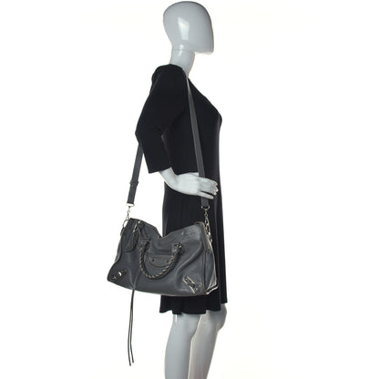 Balenciaga Chevre Silver Metallic Edge Hardware City Gris Acier 2 of 22