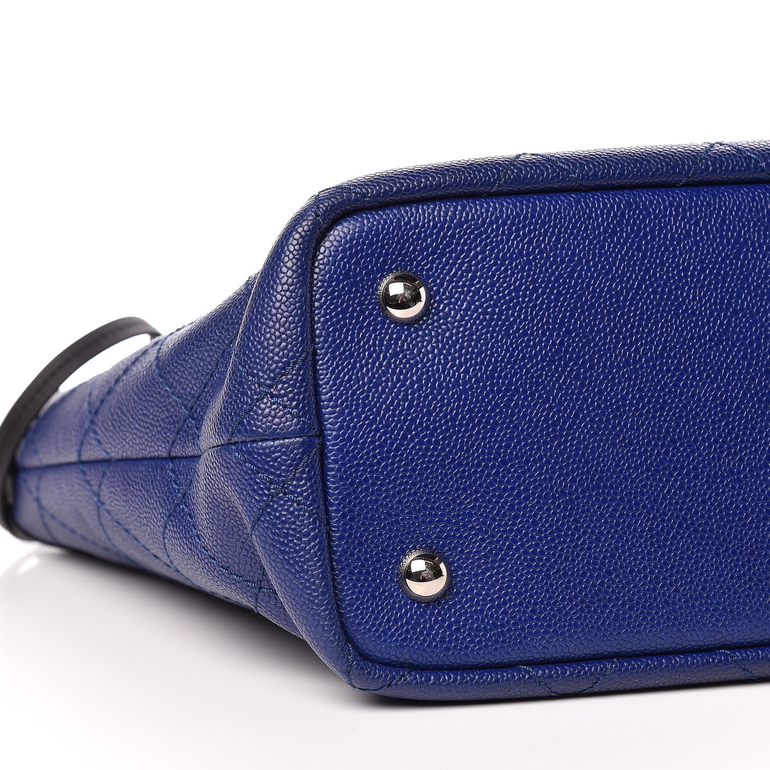 Chanel Grained Calfskin Shopping Fever Tote Blue 6 of 10