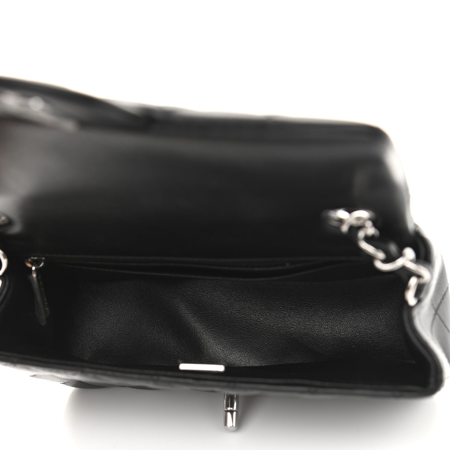 Chanel Lambskin Quilted Mini Rectangular Flap Black 5 of 12