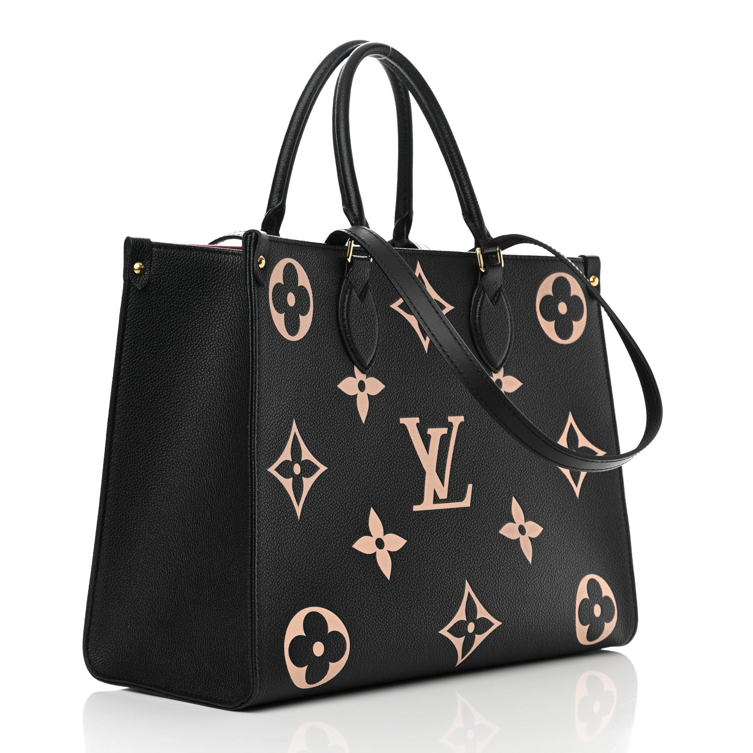 Louis Vuitton Empreinte Monogram Giant Onthego MM Black Beige 3 of 12