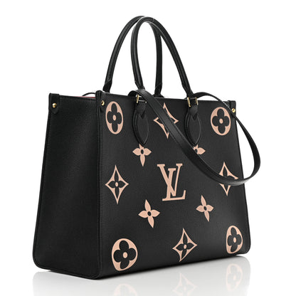 Louis Vuitton Empreinte Monogram Giant Onthego MM Black Beige 3 of 12