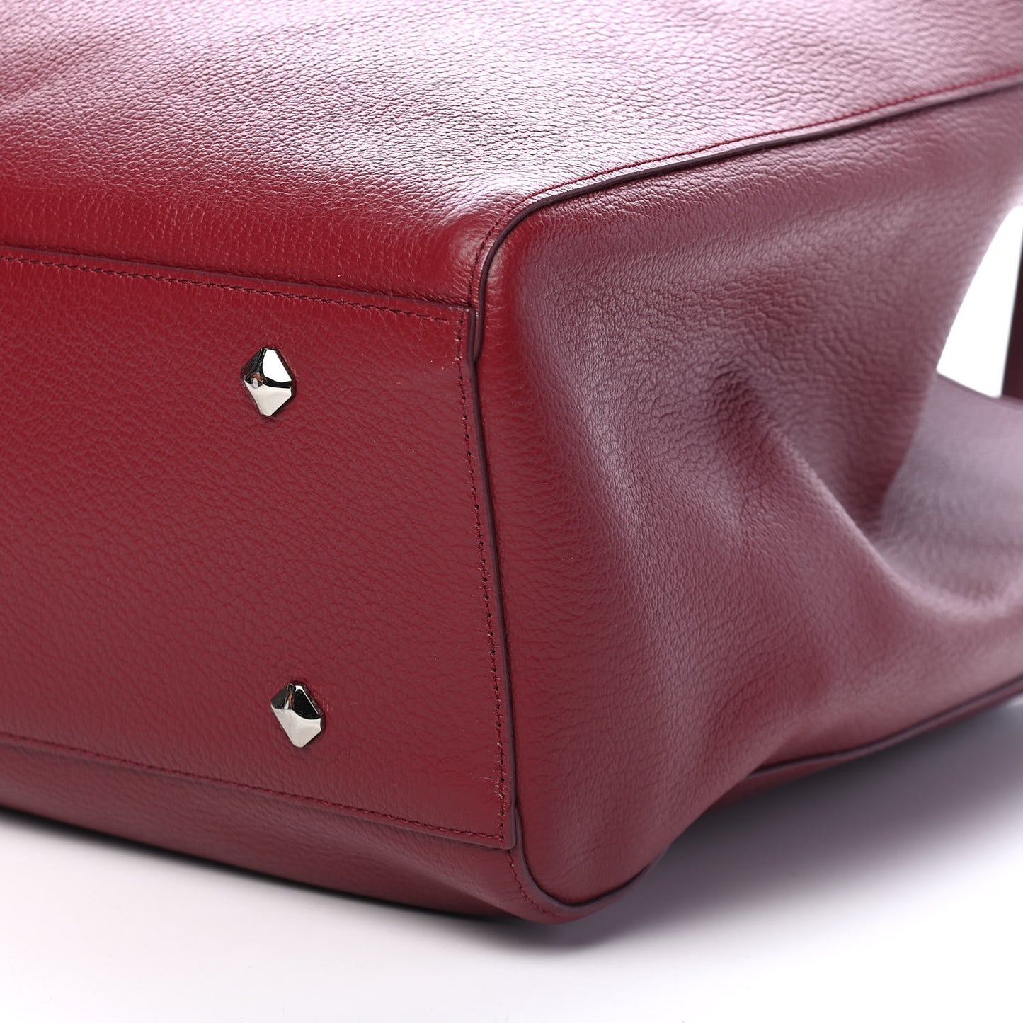 Grained Calfskin Medium Reversible Wandel Tote Ruby Tan