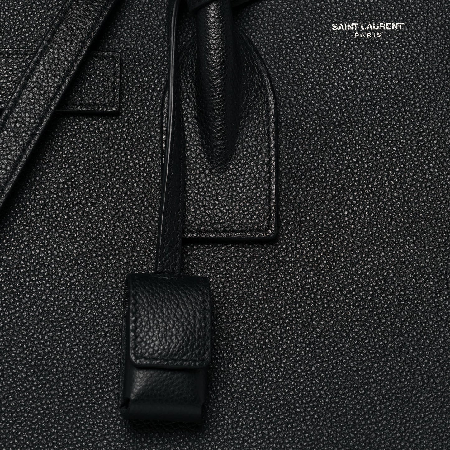 Grained Calfskin Small Sac De Jour Black