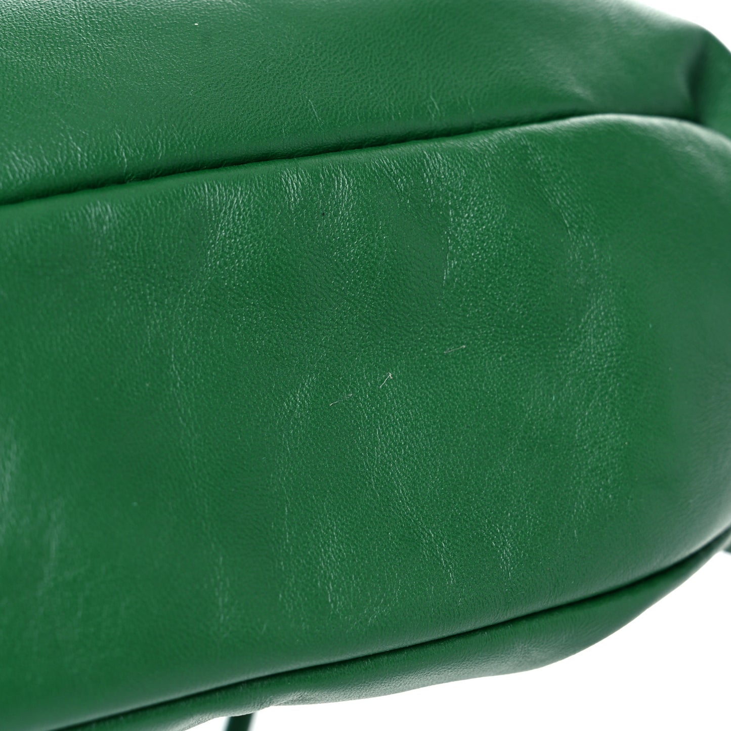 Lambskin Mini Cloud Clutch Green
