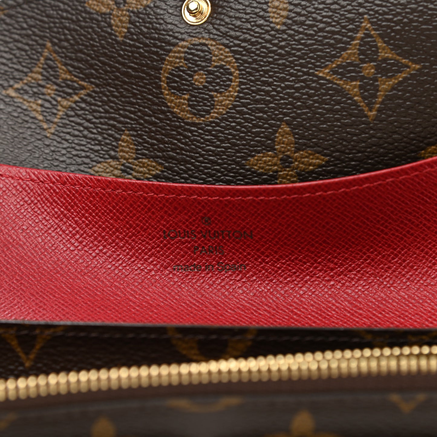 Monogram Emilie Wallet Rouge