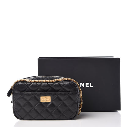 Chanel Aged Calfskin Quilted Mini Reissue Camera Case Black 8 of 8