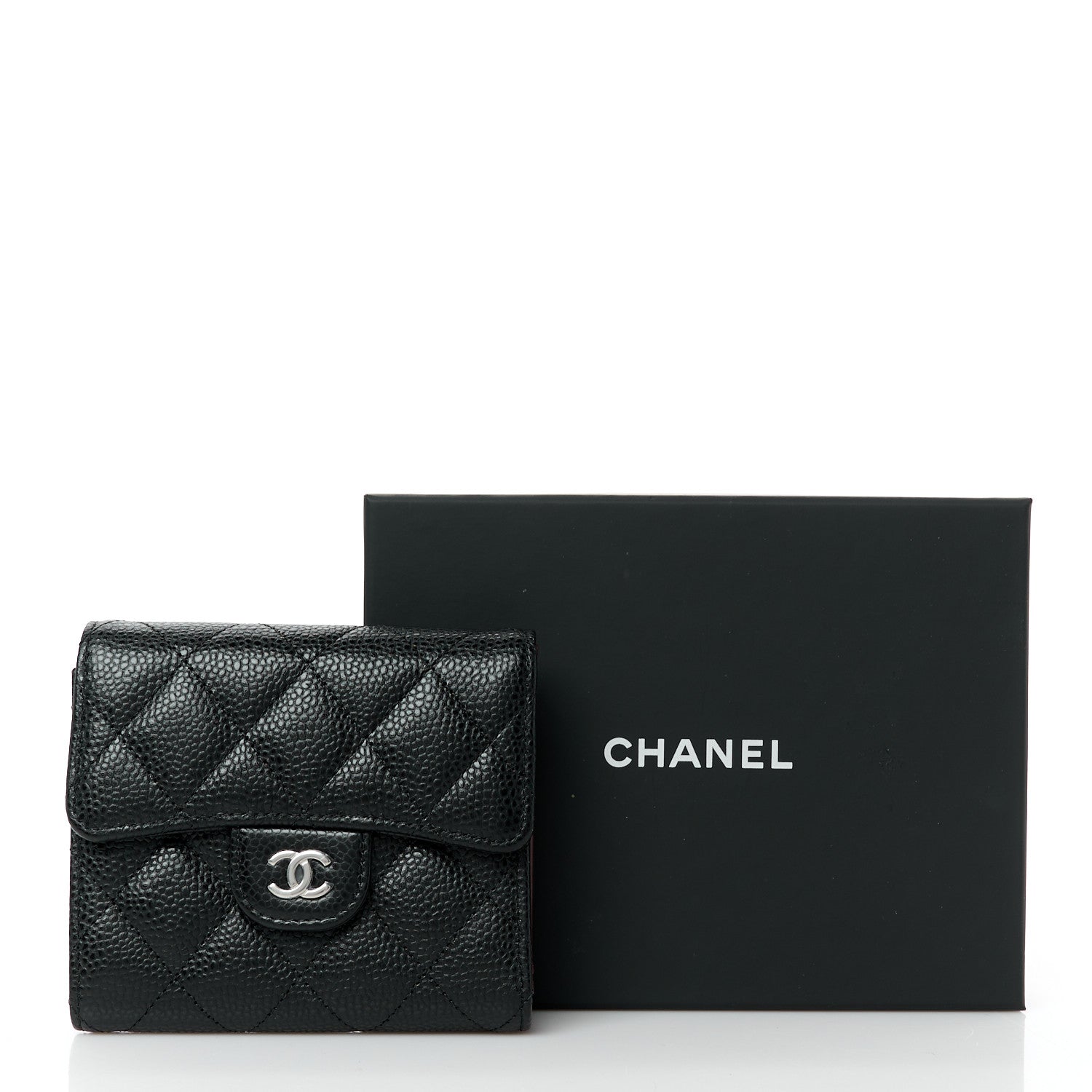 Chanel Caviar Quilted Compact Flap Wallet Black 11 of 11