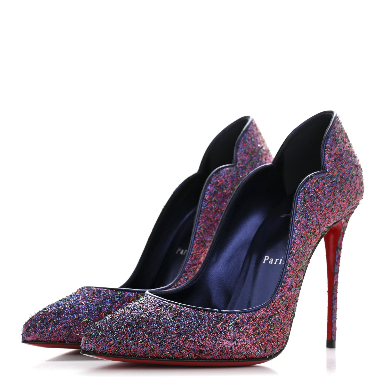 Christian Louboutin Starlight Lurex Hot Chick 100 Pumps 38 Multicolor By Night 4 of 9