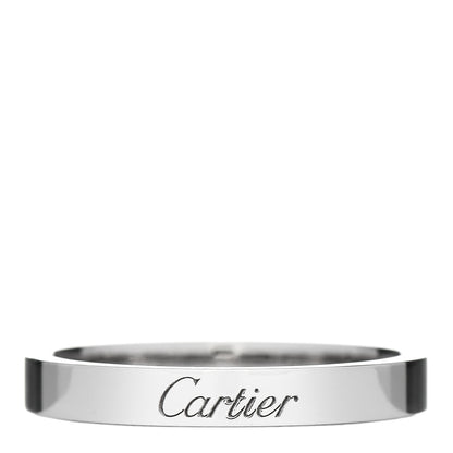 Cartier Platinum 3mm C De Cartier Wedding Band 58 8.5 1 of 6