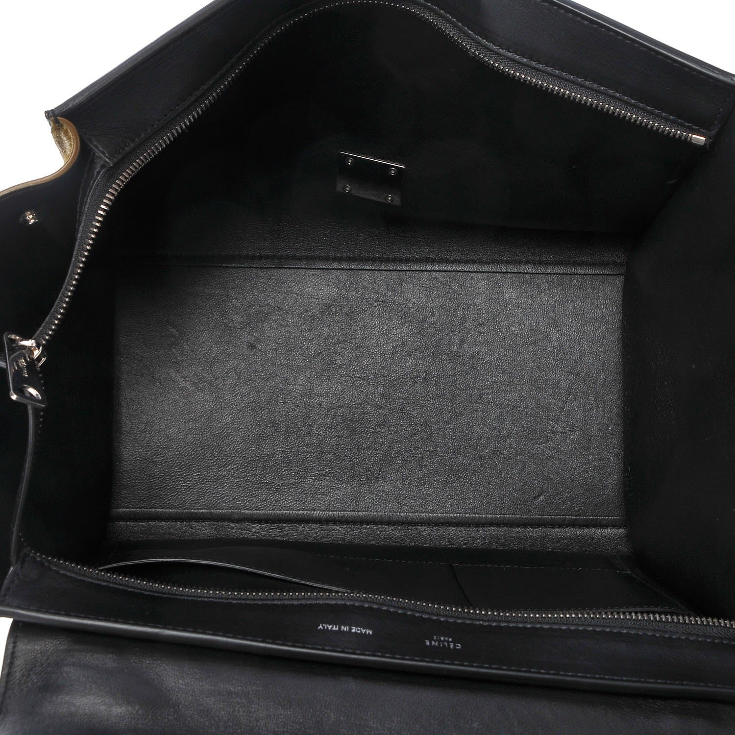 Celine Pony Hair Smooth Calfskin Tri-color Medium Trapeze Black 6 of 6
