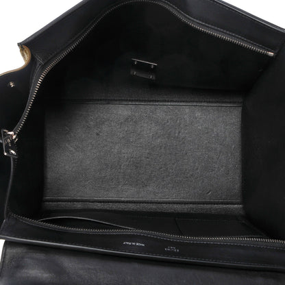 Celine Pony Hair Smooth Calfskin Tri-color Medium Trapeze Black 6 of 6