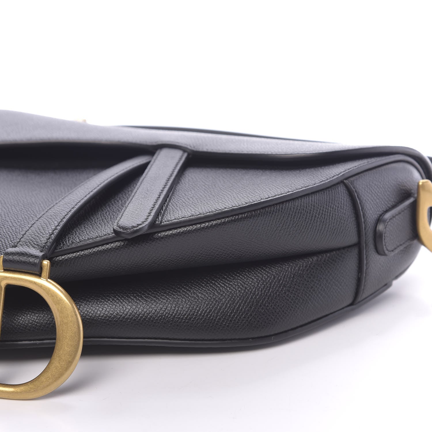 Christian Dior Grained Calfskin Saddle Bag Black 9 of 11