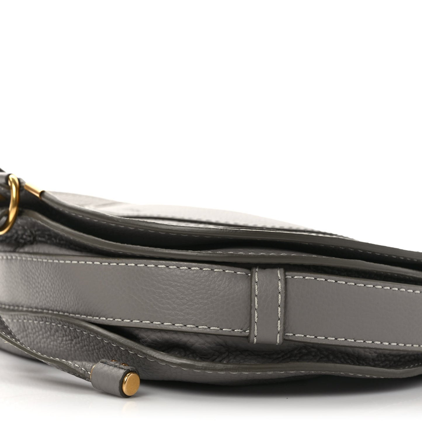 Calfskin Medium Marcie Round Crossbody Bag Cashmere Grey