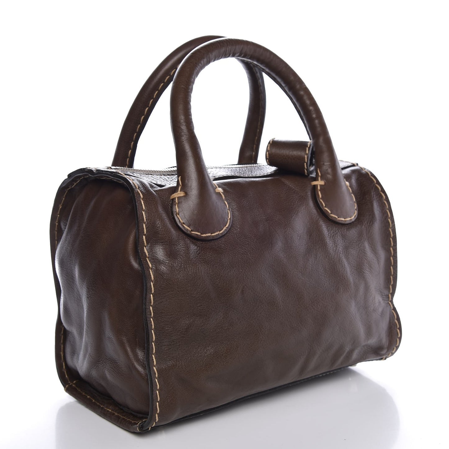 Calfskin Small Edith Satchel Brown
