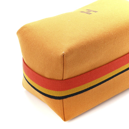 Hermes Wool Large Bride-A-Brac Pouch Coral Ocher Blue 8 of 9