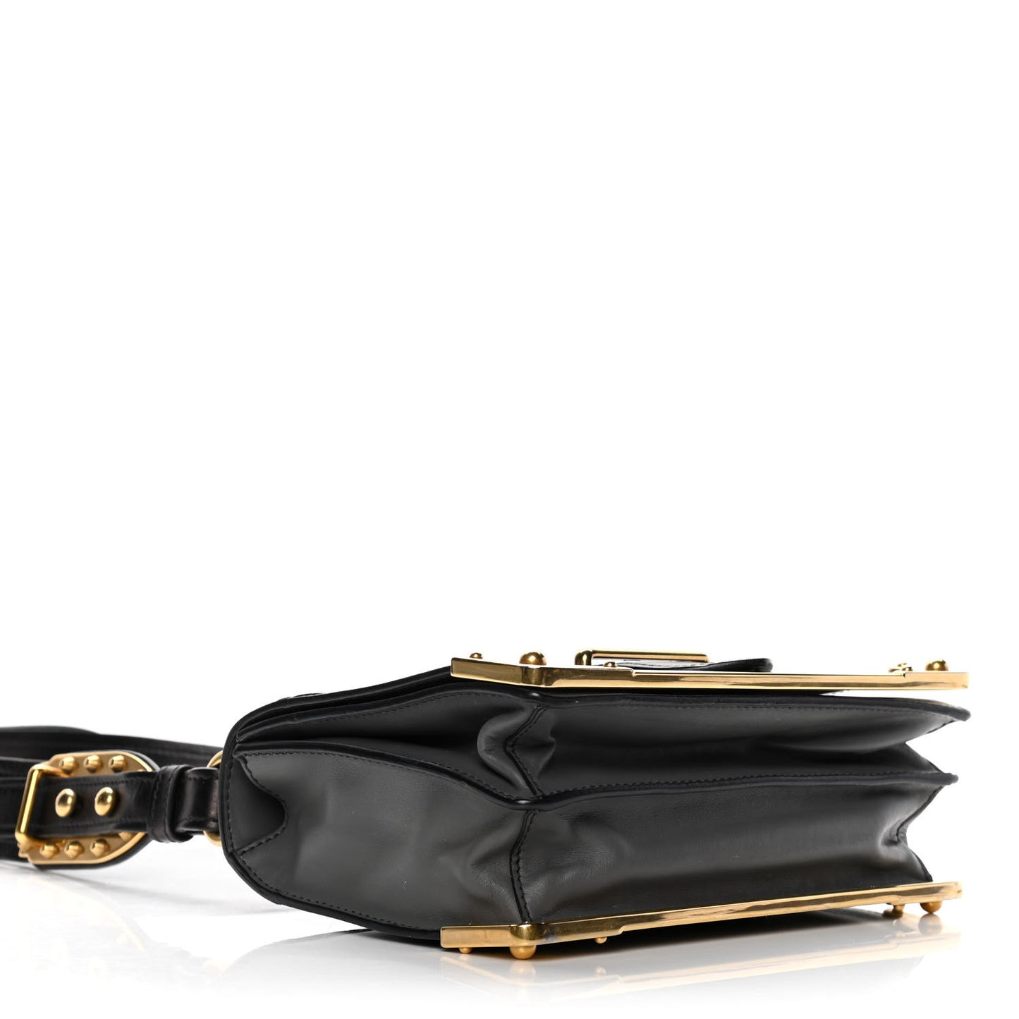 City Calfskin Saffiano Cahier Bag Mercurio Black