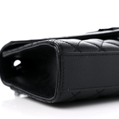 Saint Laurent Grain De Poudre Textured Mixed Matelasse Triquilt Small Monogram Monochrome Satchel Black 8 of 9