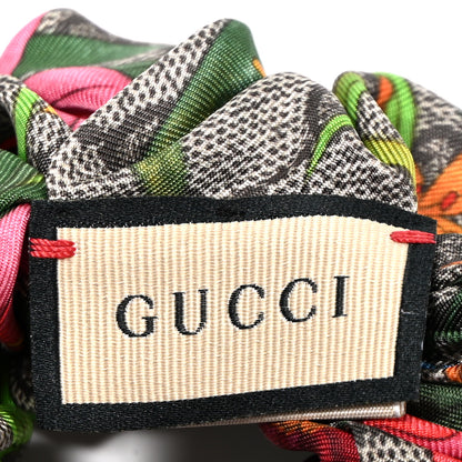 Gucci Silk Monogram Flora Print Scrunchie Hair Tie 3 of 3