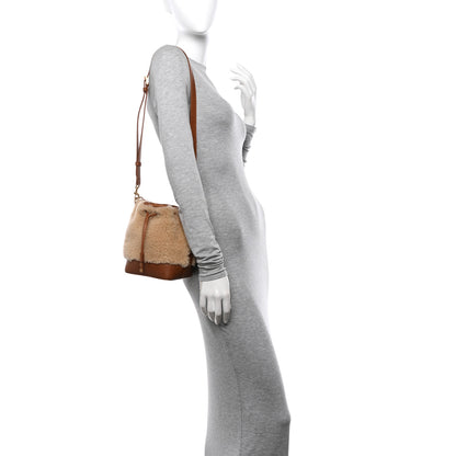 Saint Laurent Shearling Calfskin Small Emmanuelle Bucket Bag Natural Beige Brick 2 of 13