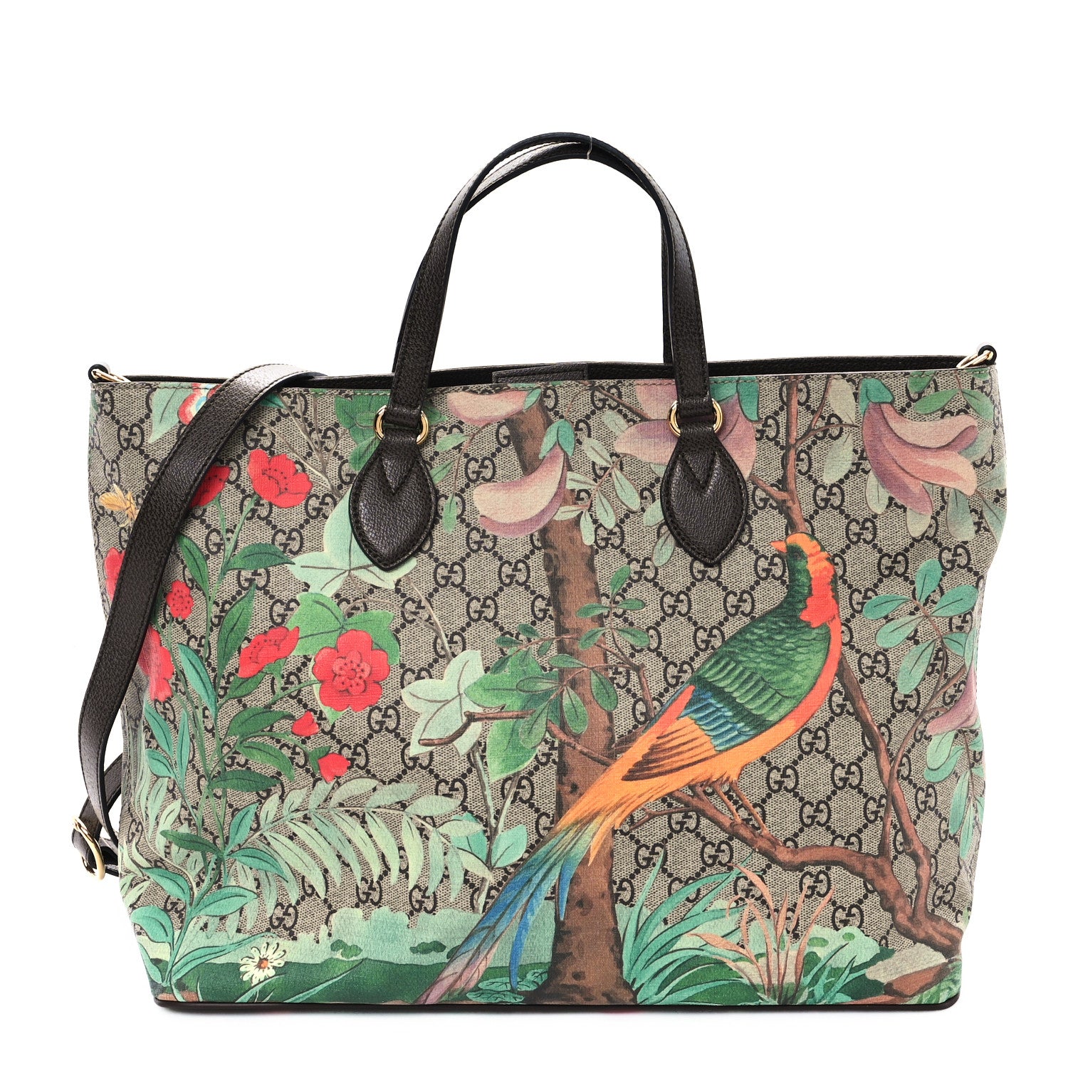 Gucci Soft GG Supreme Monogram Tian Medium Crossbody Tote Beige Multicolor New Acero 1 of 10