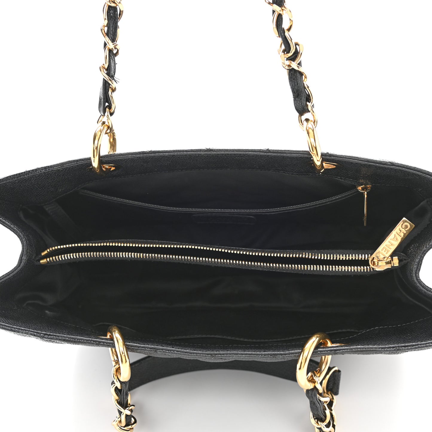Caviar Quilted Grand Shopping Tote GST Black
