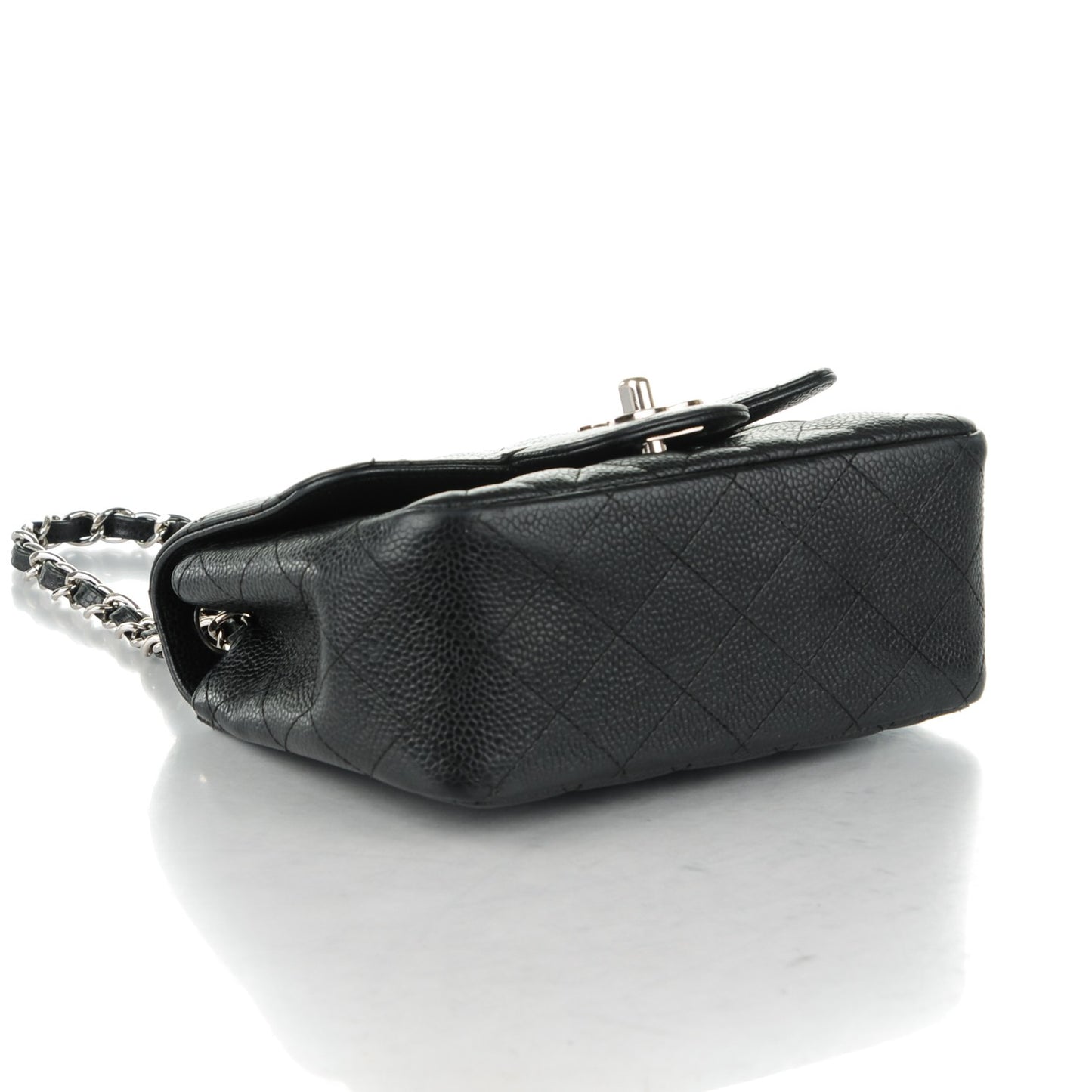 Caviar Quilted Mini Square Flap Black
